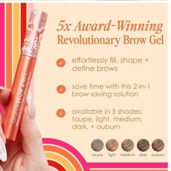 🌷 Grande Brow Tinted Brow Serum 2 in 1 New Medium Full Size - Picture 5 of 13